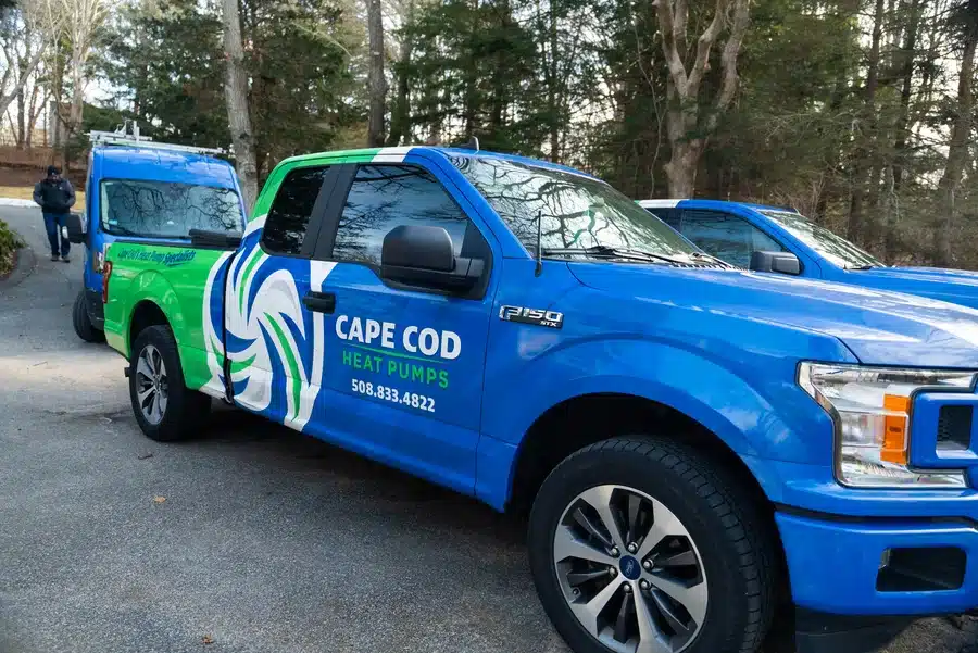 Cape Heating AC & Electric trucks on Cape Cod, MA.
